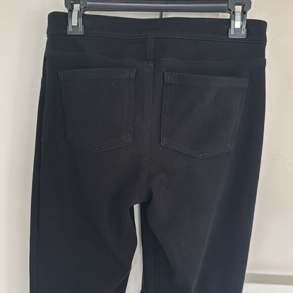 SPANX Jean-ish Pull On Ankle Leggings Black Denim Comfortable Women's Size M EUC - Picture 9 of 14